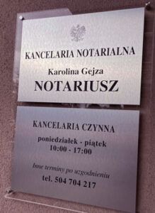 NOTARIUSZ Karolina Gejza