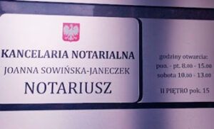 Notariusz Joanna Sowińska-Janeczek