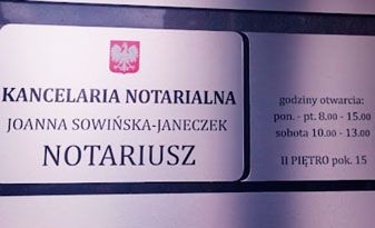 Notariusz Joanna Sowińska-Janeczek