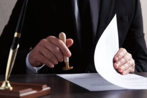 Power of attorney at a notary